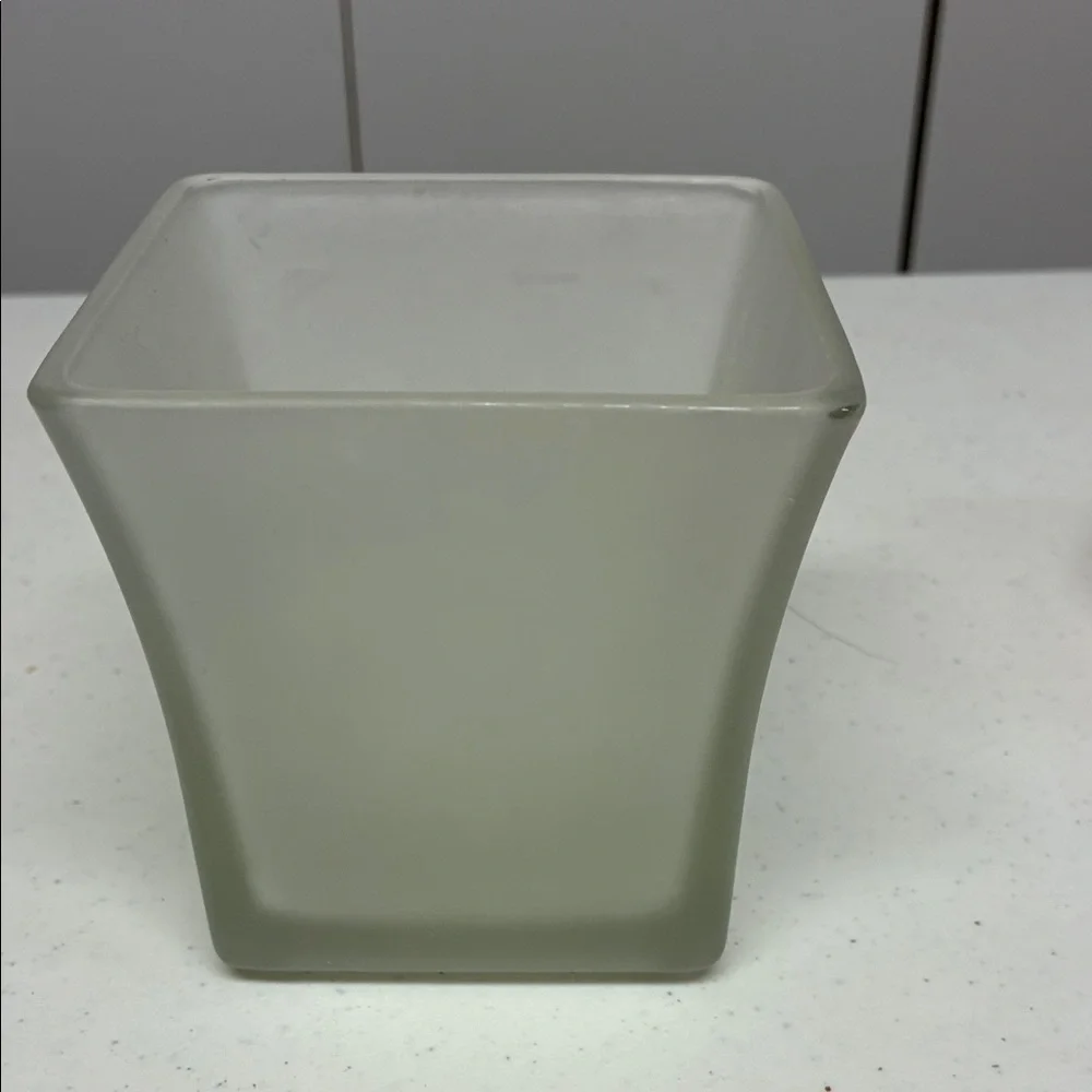 Frosted Glass Square Vase